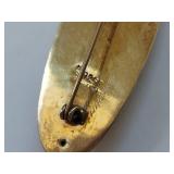 Vintage Sterling Silver Gold Tone Brooch 925