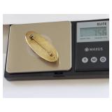 Vintage Sterling Silver Gold Tone Brooch 925