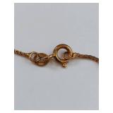 Sterling Silver Necklace with Pink Stone Pendant