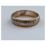 Vintage Sterling Silver Engraved Ring