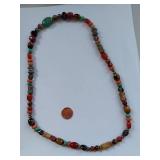 Sterling Silver Native American Style Beaded Necklace & Bracelet Set