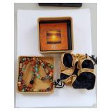 Sterling Silver Native American Style Beaded Necklace & Bracelet Set