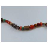 Sterling Silver Native American Style Beaded Necklace & Bracelet Set