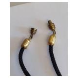 Vintage Designer Style Black Gold Necklace