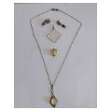 Artisanal Jewelry Set with Murano Glass Charm