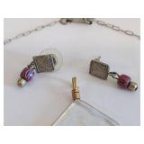 Artisanal Jewelry Set with Murano Glass Charm