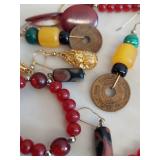 Vintage Jewelry Lot: Bakelite Earrings & More