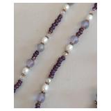 Handmade Beaded Necklaces & Earrings Set - Some Carved