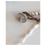 Handmade Beaded Necklaces & Earrings Set - Some Carved