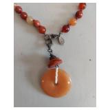 Collection of Five Unique Beaded Stone Necklaces