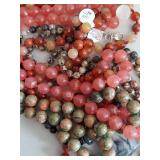 Collection of Five Unique Beaded Stone Necklaces