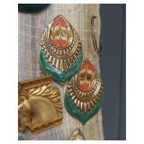 Vintage Earring Collection on Hanging Organizer