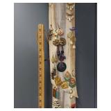 Vintage Earring Collection on Hanging Organizer