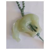 Jade Donkey Horse Pendant Necklace Unique