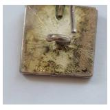 Cat Window Silhouette Sterling Silver & 14K Gold Artisan Earrings