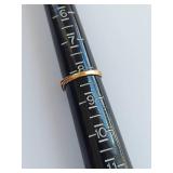 10K Gold Garnet Ring Twisted Band Design