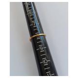 T&C 10K Gold Emerald & White Beryl Ring Vintage Style, Missing Stone