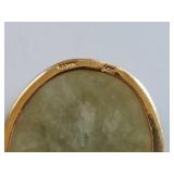 Sanuk 14K Gold Pendant with Nephrite Jade Gemstone 10.3 Grams