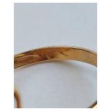 10K Gold Ring with Rose quartz & Amethyst Gemstones