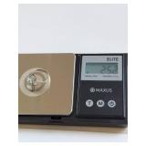 Stunning Art Deco 14k White Gold Ring with Aquamarine Stones