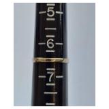 Stunning Art Deco 14k White Gold Ring with Aquamarine Stones