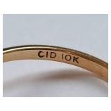 10K Gold Smoky Quartz Ring Elegant Design Gemstone