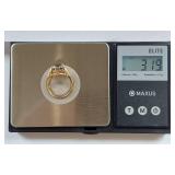 10K Gold Smoky Quartz Ring Elegant Design Gemstone