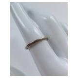 Vintage 1930s White Gold Band Marked 18k, Tests 14k+