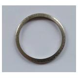 Vintage 1930s White Gold Band Marked 18k, Tests 14k+