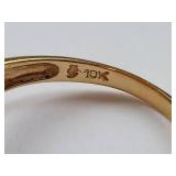 Vintage 10K Gold Ring with Coral Cabochon