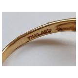 Vintage 10K Gold Ring with Coral Cabochon