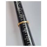 10K Gold Ring with Garnet Gemstones and Intricate Filigree