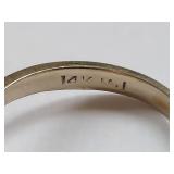 14k White Gold Ring with Ruby, Sapphire & Aquamarine