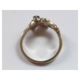 14k White Gold Ring with Ruby, Sapphire & Aquamarine