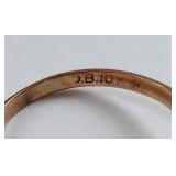 10K Gold Cameo Ring with Maltese Cross Hallmark