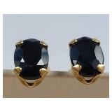 14k Gold Earrings with Sapphires