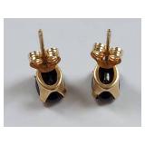 14k Gold Earrings with Sapphires