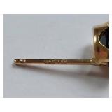 14k Gold Earrings with Sapphires