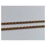14K Italian Gold Chain Necklace Stunning Jewelry Piece - 5.2 Grams