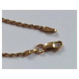 14K Italian Gold Chain Necklace Stunning Jewelry Piece - 5.2 Grams