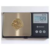 14K Italian Gold Chain Necklace Stunning Jewelry Piece - 5.2 Grams