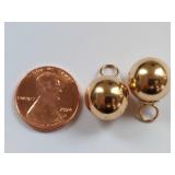 14K Gold Bead Charms for Jewelry Making