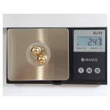 14K Gold Bead Charms for Jewelry Making