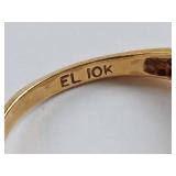 Elegant 10k Gold Ring with Pink Tourmaline Gemstones