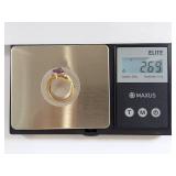 10K Gold Amethyst Ring Elegant Design