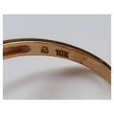 10K Gold Tiger Eye Ring Intricate Gemstone Design