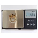 10K Gold Tiger Eye Ring Intricate Gemstone Design