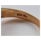 Vintage Style 10K Gold Ring with Iolite & Pink Tourmaline Gemstones