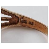 10K Gold Ring with Amethyst Gemstone