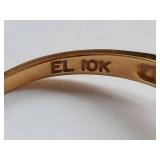 10K Gold Ring with Carnelian Gemstone